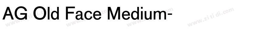 AG Old Face Medium字体转换